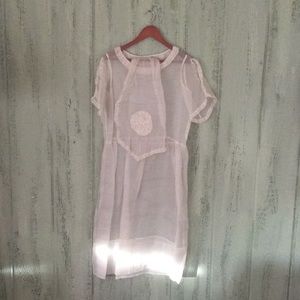 Antique Edwardian Muslin Dress cover & head piece